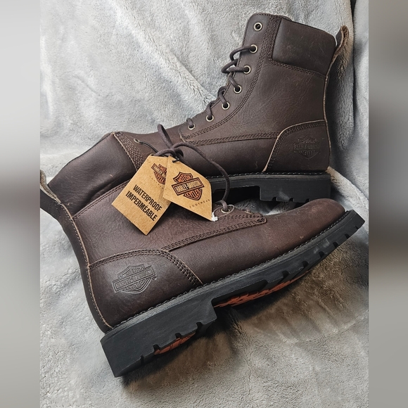 Harley-Davidson Waterproof Leather Boots – Men’s 8.5 (EU 41.5) – Brown - Picture 1 of 13